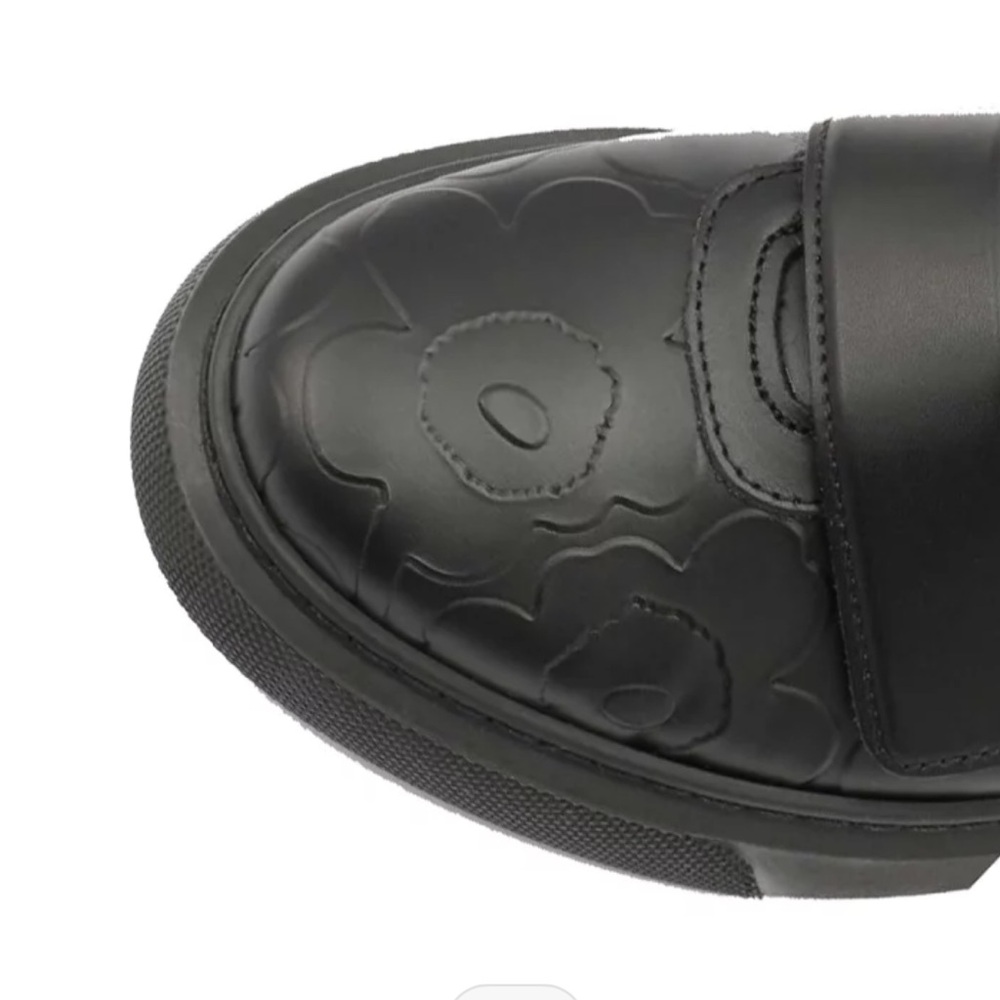 Marimekko Black Leather Rinnekedolla Sneakers - Picture 3 of 10